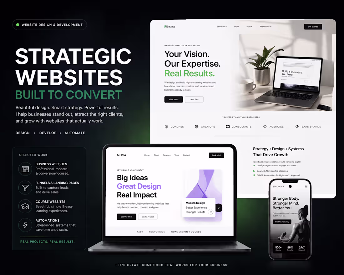 Cover image for 🚀 I Design Websites That