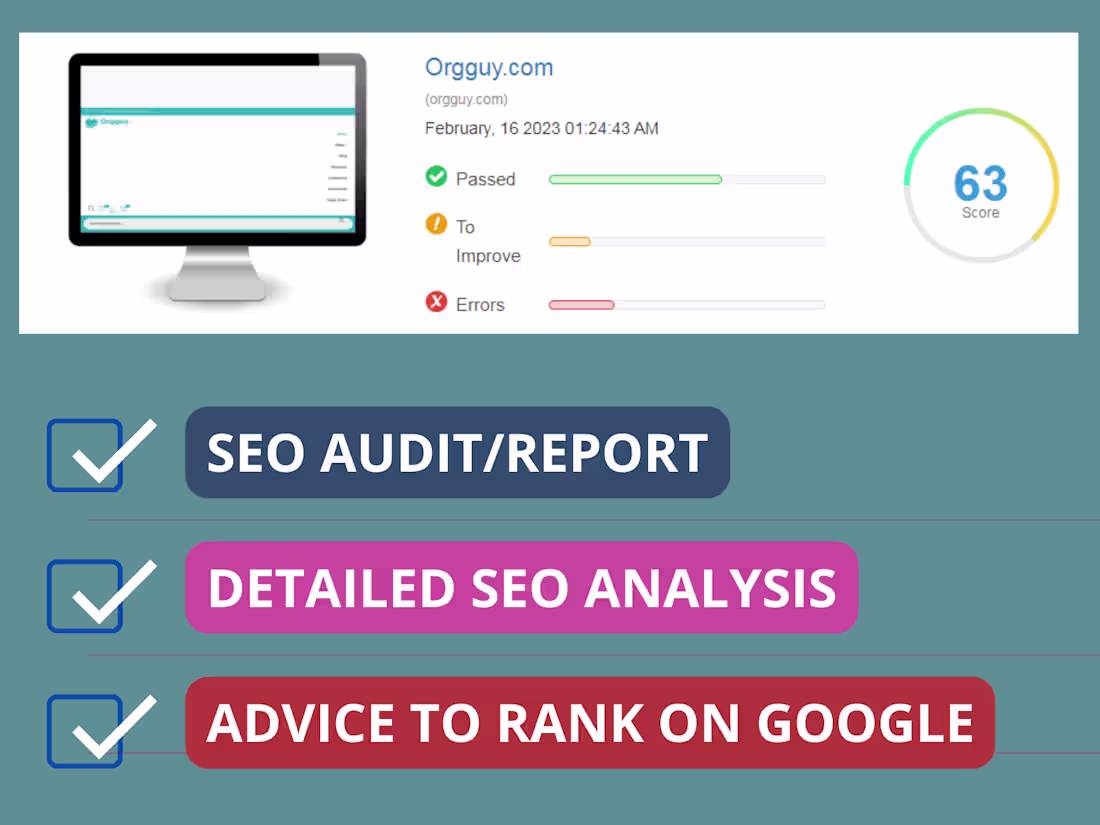 Cover image for SEO Audit/Analysis
