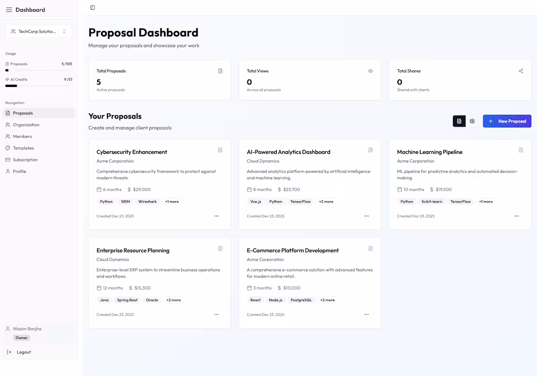 Cover image for Design and Development of Proposal Forge Platform
