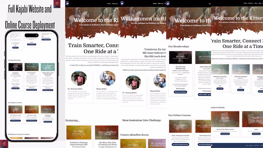 Cover image for Kajabi Website Design Squarespace Website Online Course Build