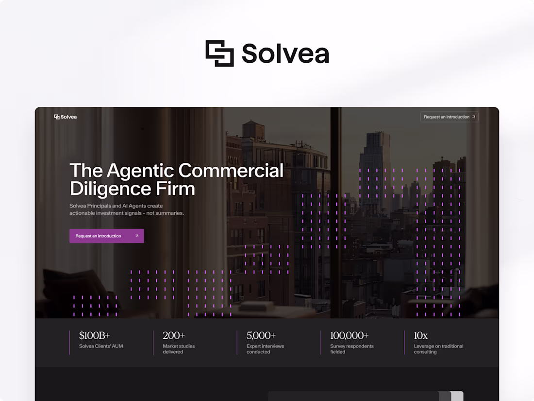 Cover image for Figma → Framer development for Solvea