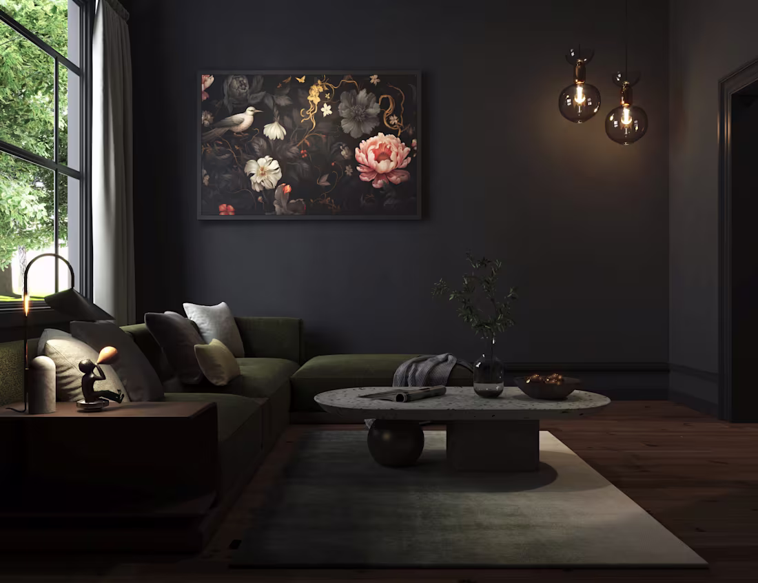 Cover image for MOODY LIVING ROOM - CONCEPT