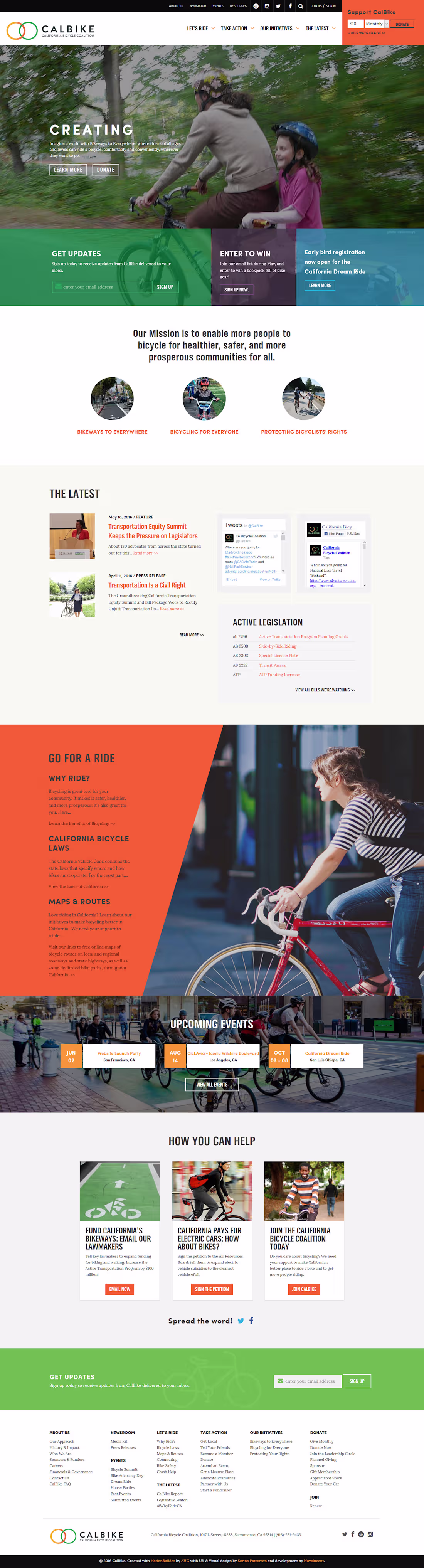 Cover image for NationBuilder site for California's statewide