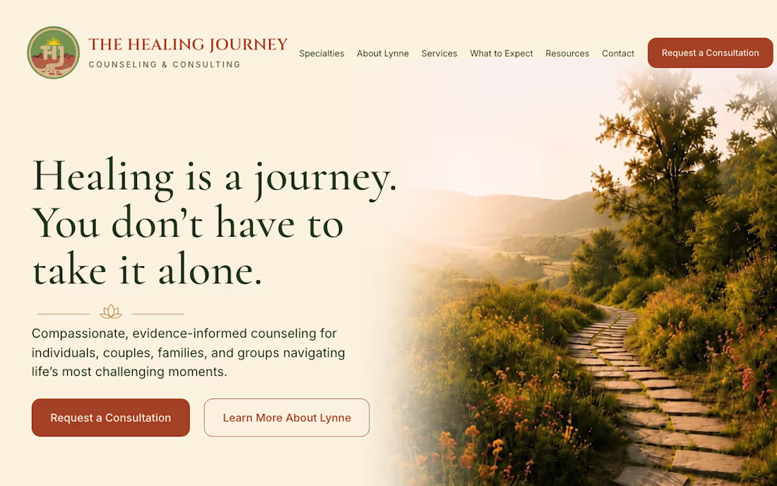 Cover image for The Healing Journey, a site