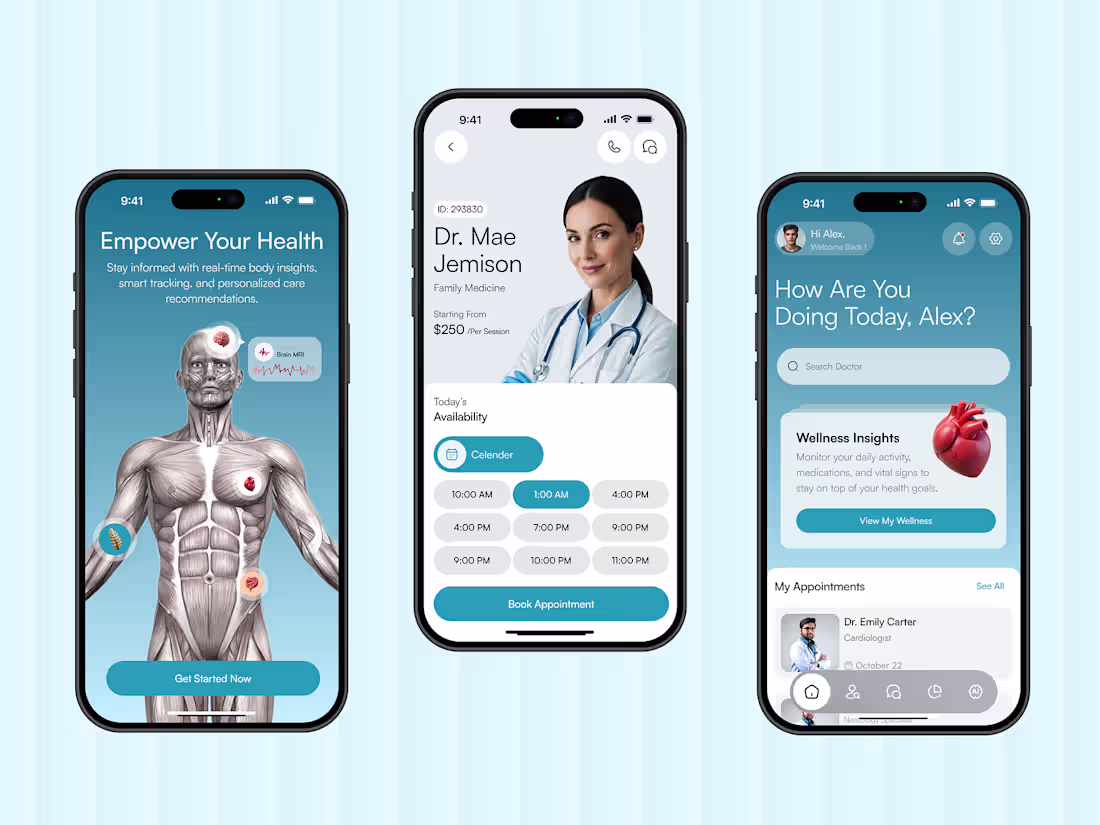 Cover image for HealthConnect Mobile App UI/UX Design