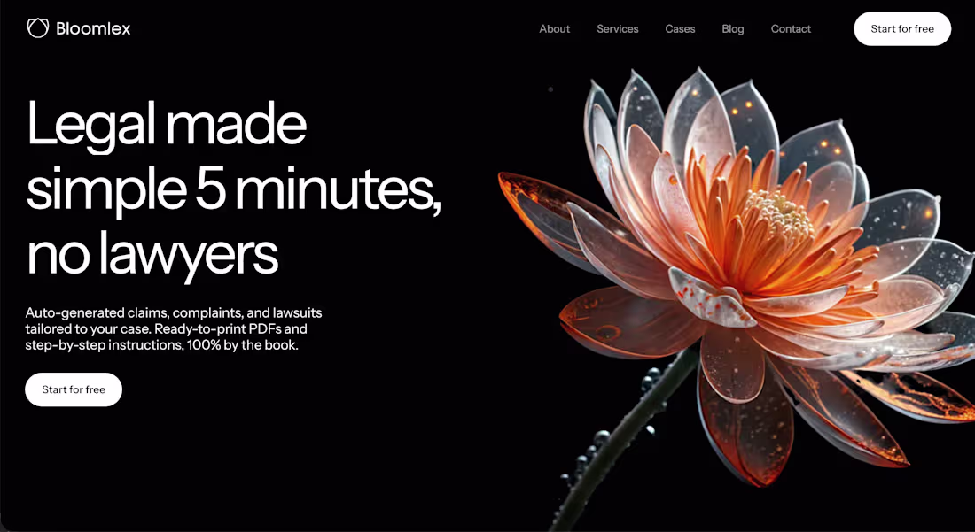 Cover image for Bloomlex — AI-Powered LegalTech Platform