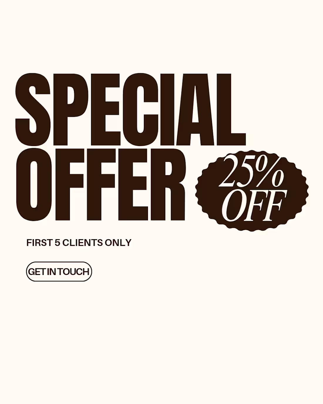 Cover image for Looking for a new website? Enjoy 25% off your first project!...