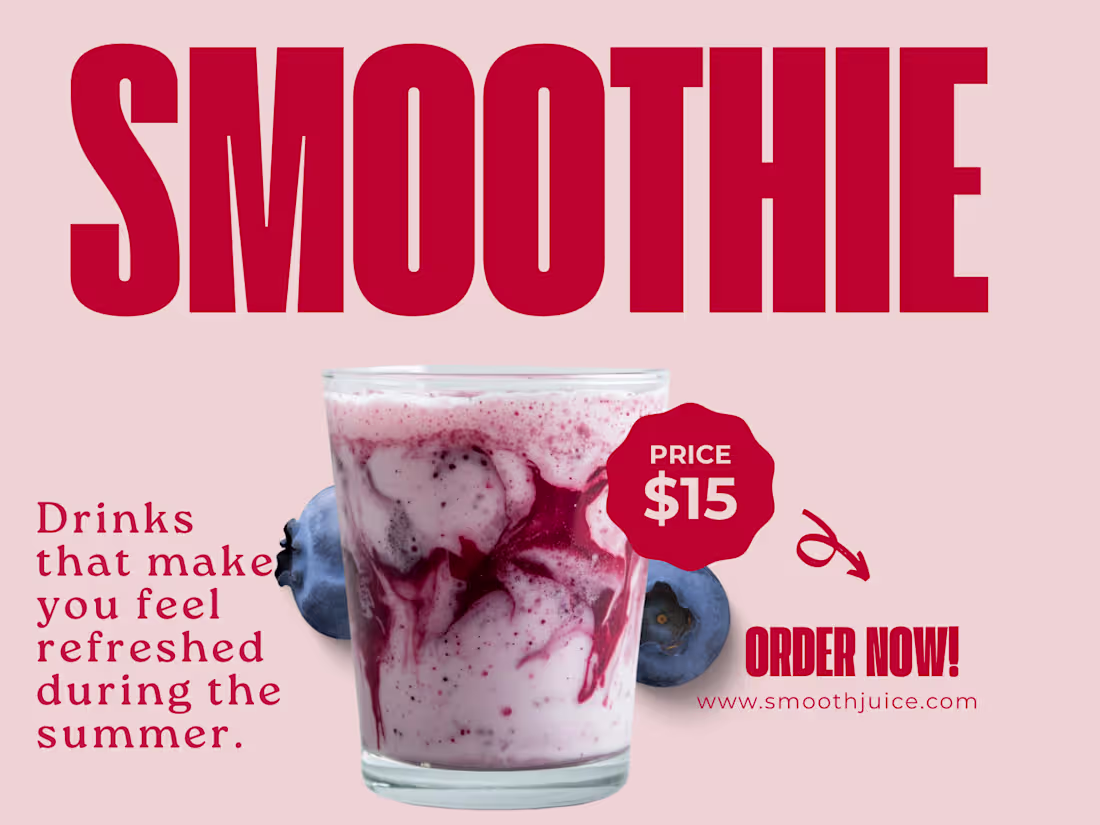 Cover image for A fantastic design and a great advertisement for a juice sho...