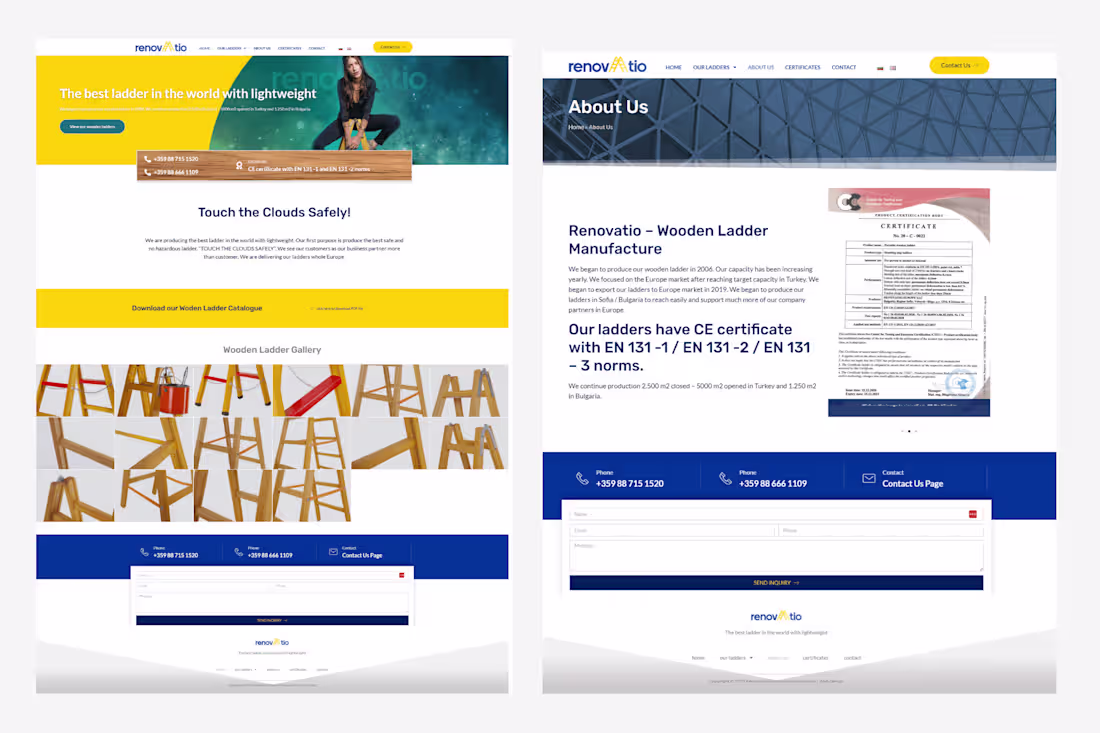 Cover image for Renovatio: Redefining Ladder Design with a Stunning Website