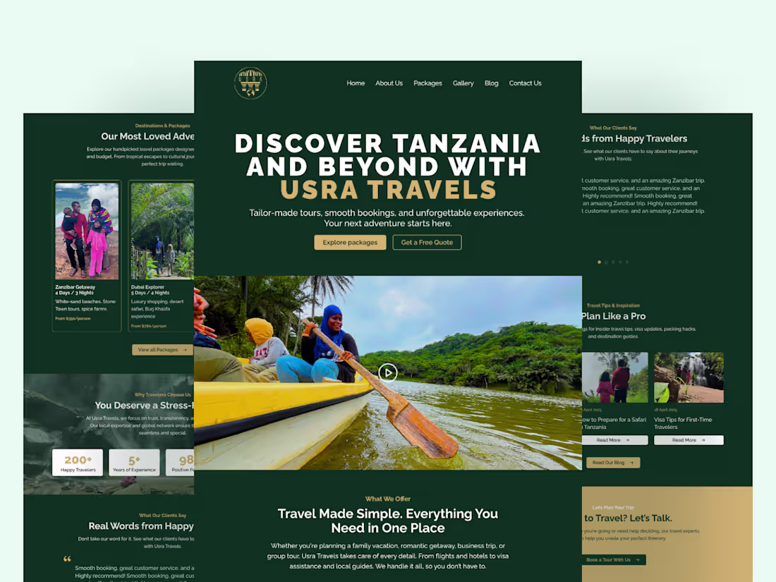 Cover image for Conversion-Driven Website Design for Usra Travels