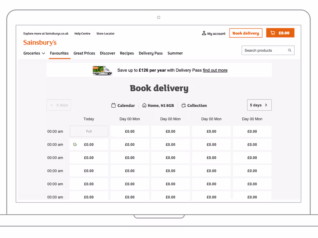 Cover image for Sainsbury's delivery