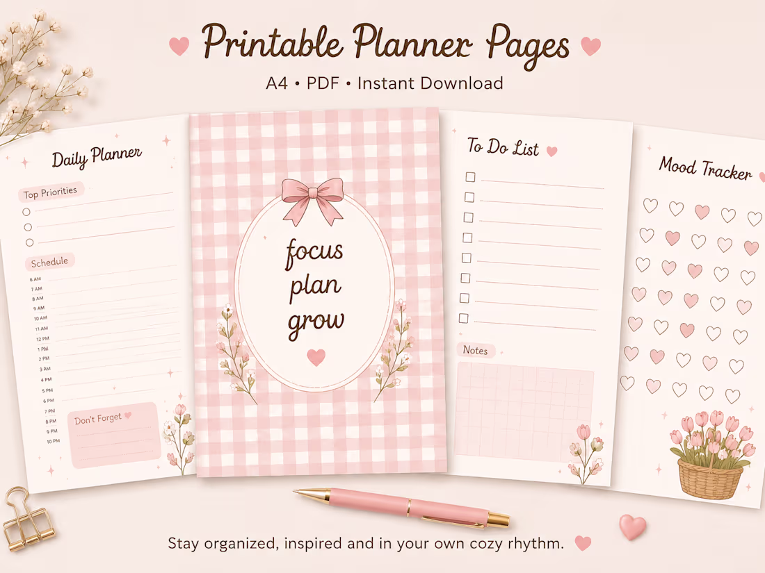 Cover image for This printable planner set was
