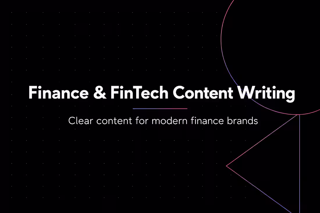 Cover image for Finance & Fintech Blog Writing