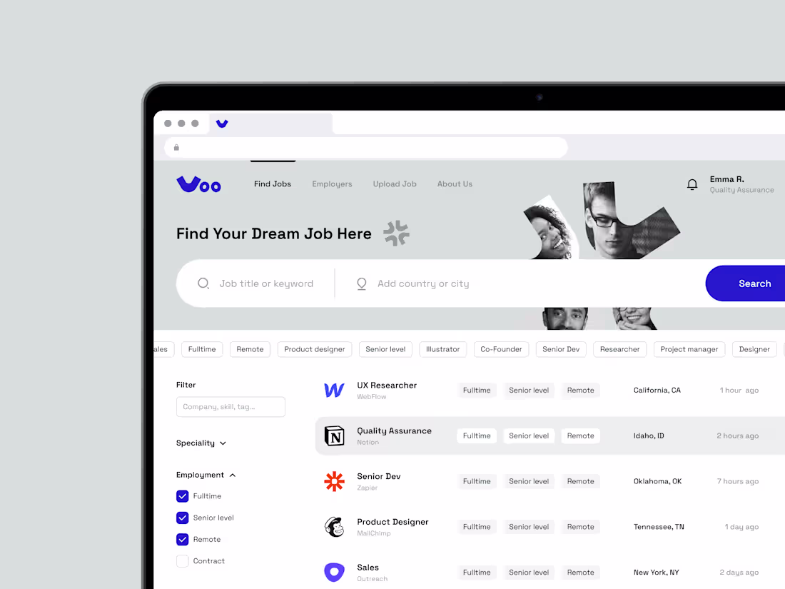 Cover image for Voo - Job finder app
