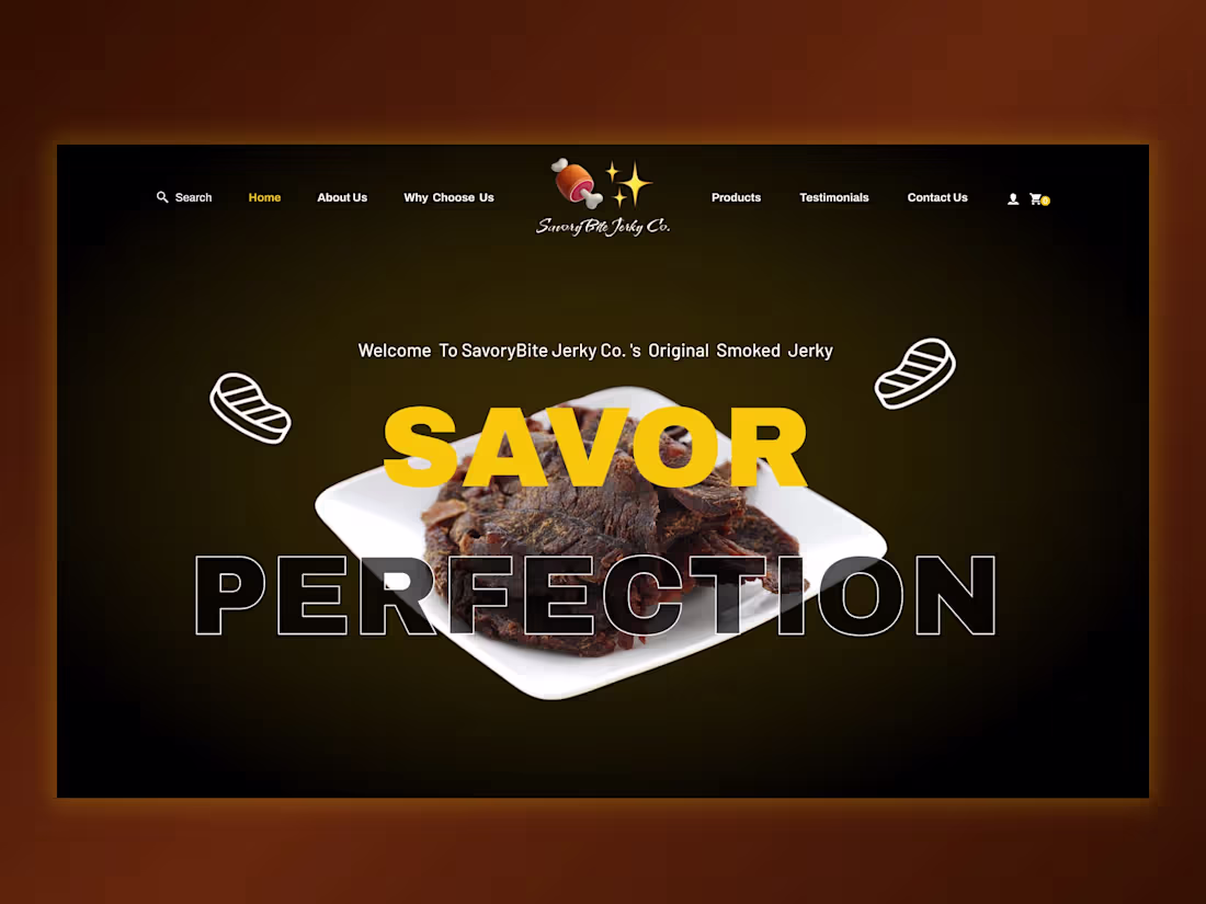 Cover image for SavoryBite Jerky Co. E-commerce Website UI