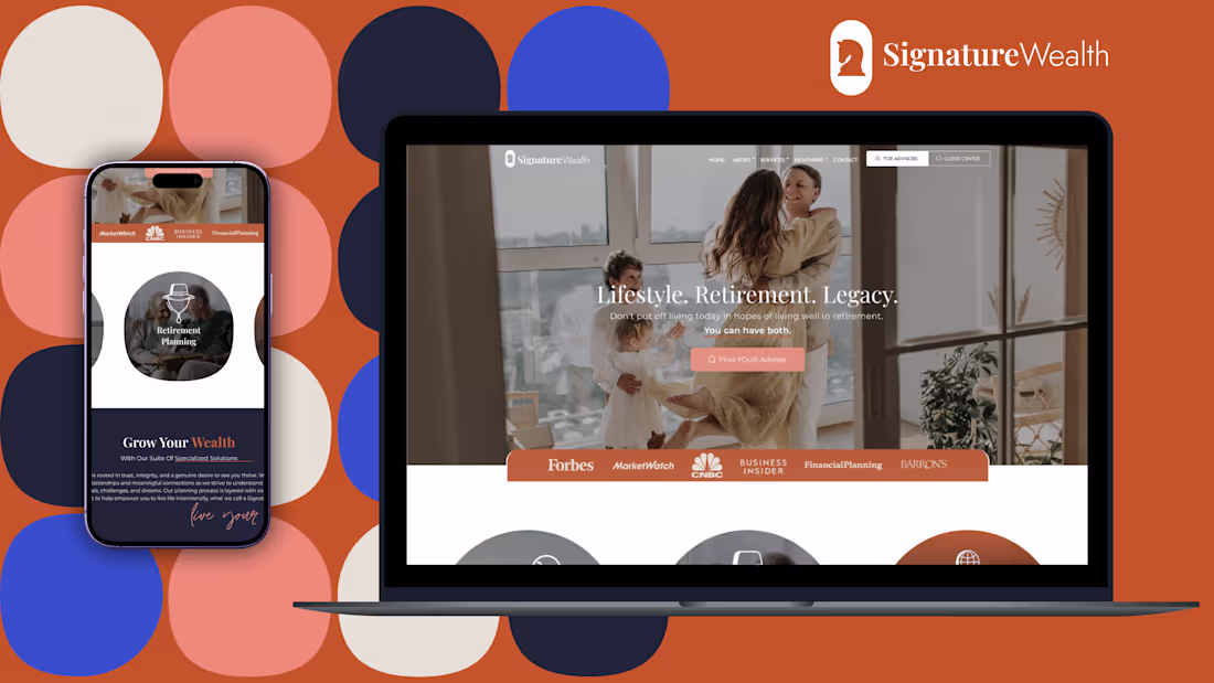 Cover image for Signature Wealth - Website Redesign