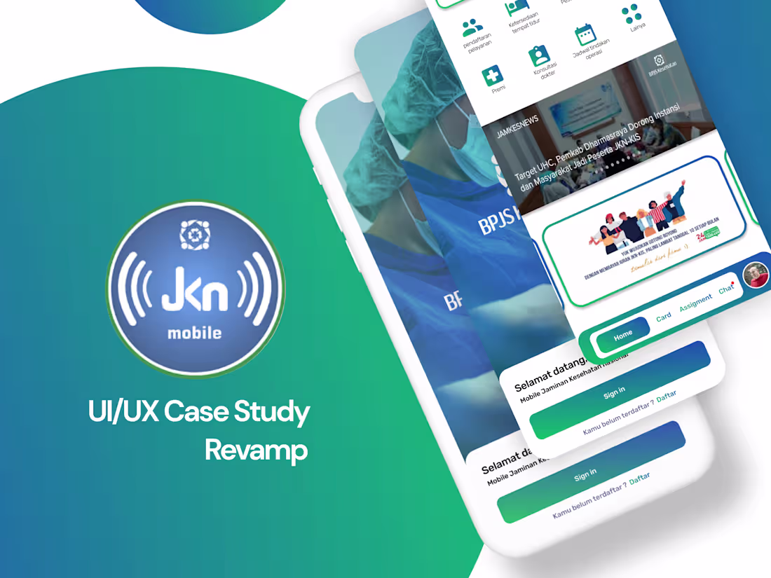 Cover image for JKN Mobile, UI/UX case Study Revamp