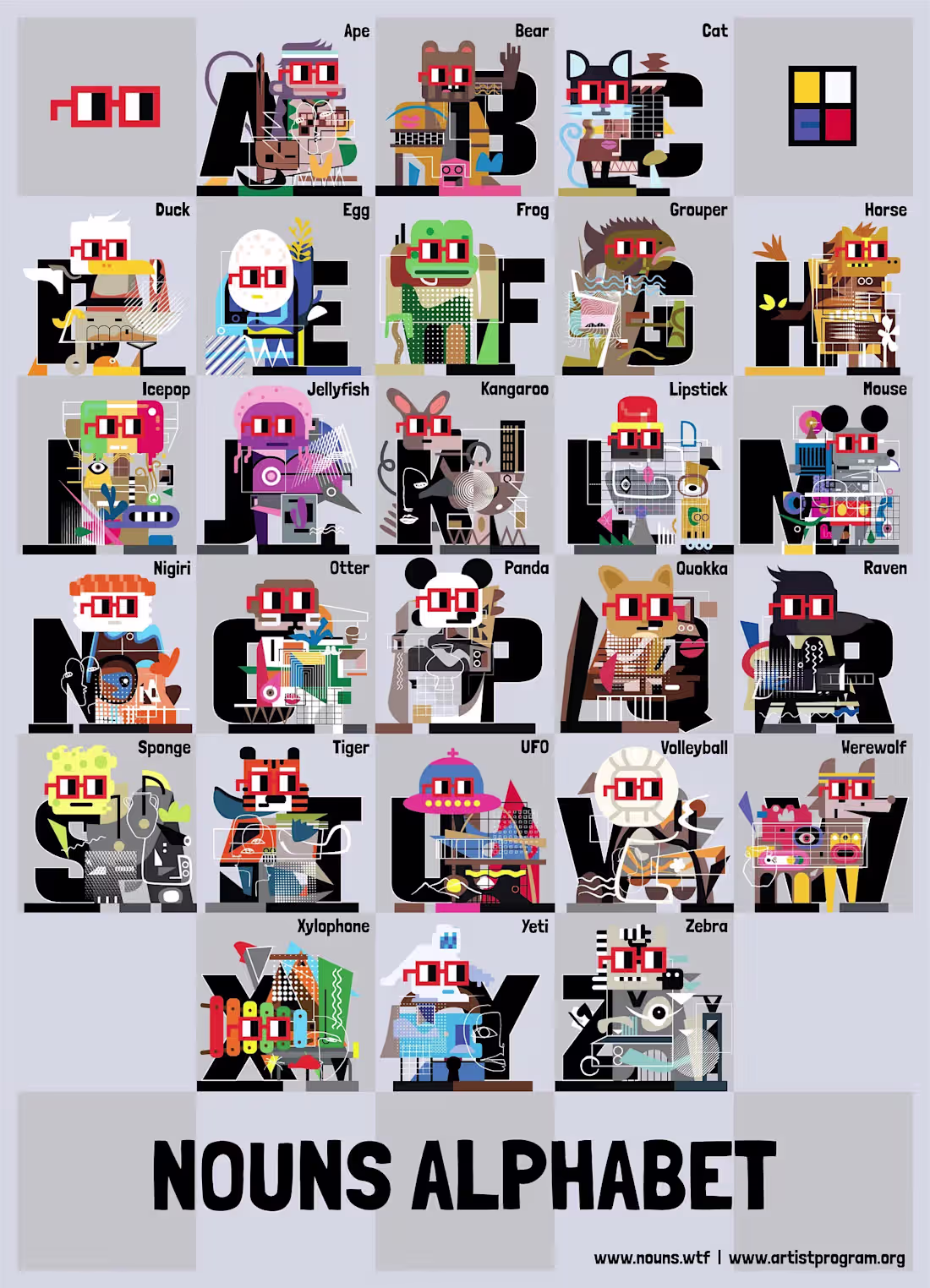 Cover image for Nouns Alphabet Poster