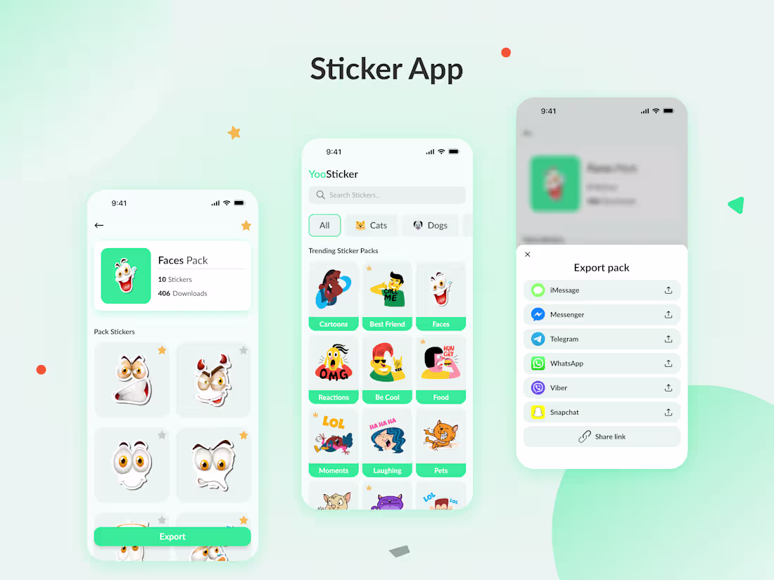 Cover image for A modern sticker app designed to help users discover, organi...