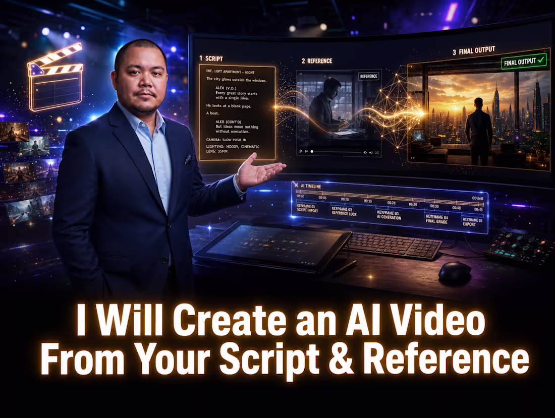 Cover image for I Will Create an AI Video From Your Script & Reference Video