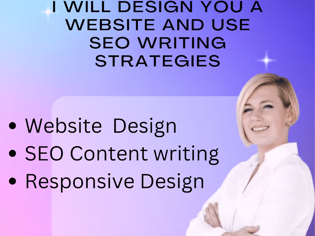 Cover image for I will design you a website and use  SEO writing Strategies 