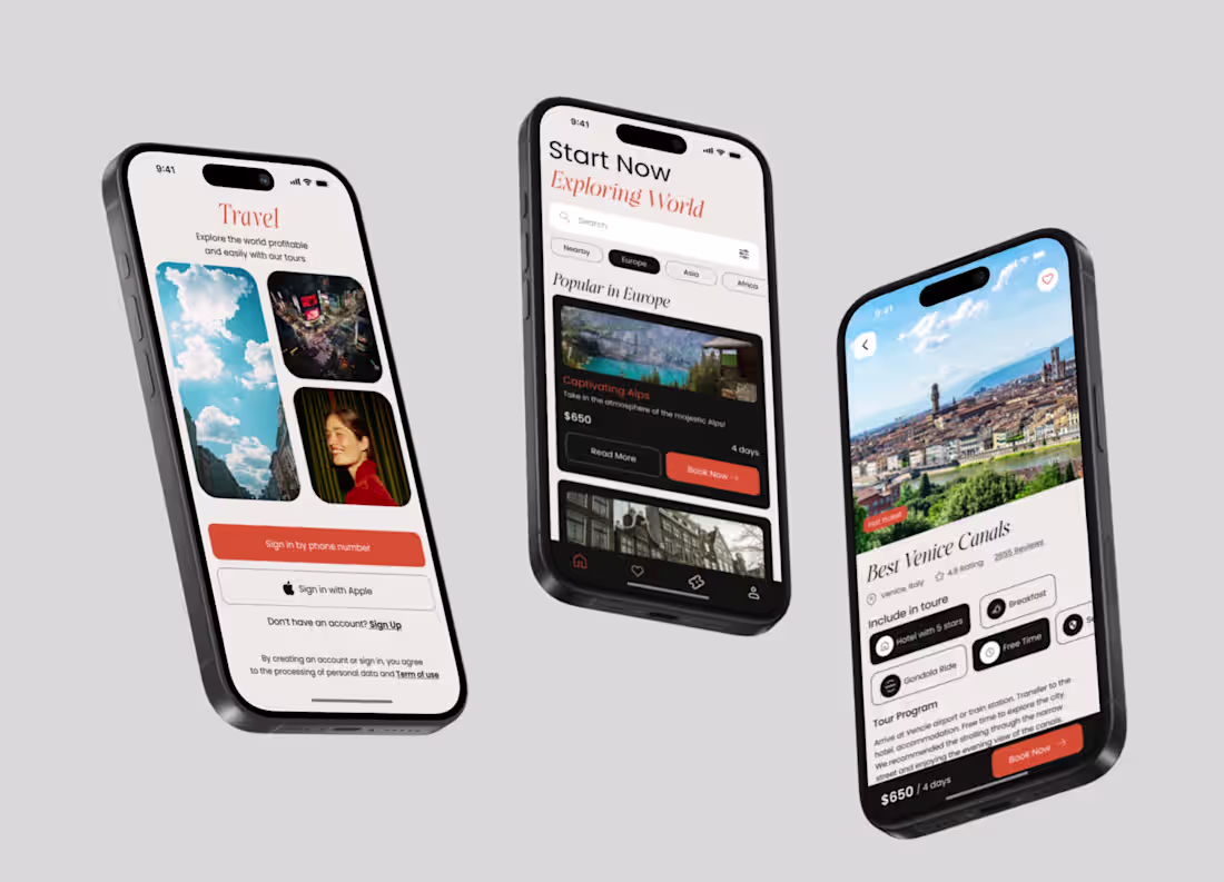 Cover image for Tour Booking App Design | UI/UX Designer