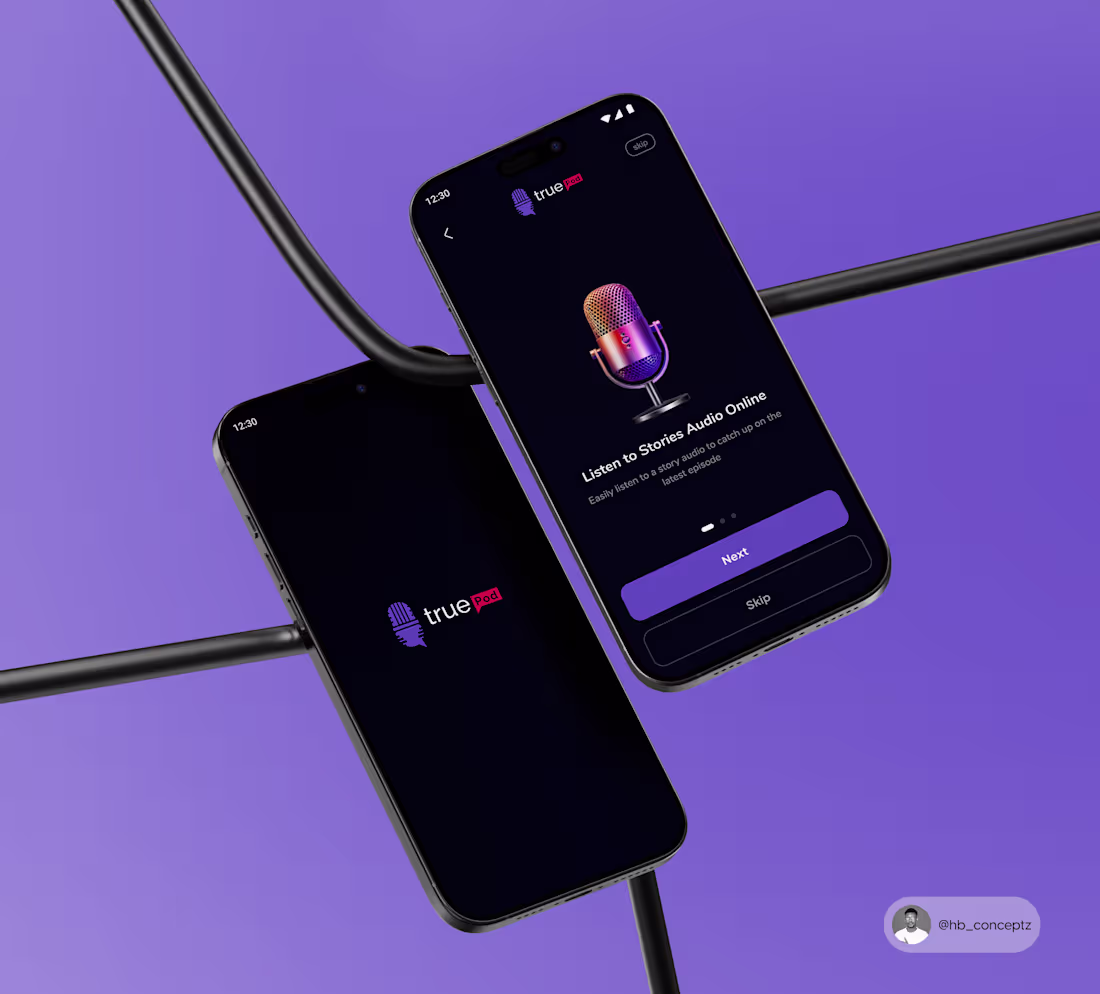 Cover image for Onboarding screens for Podcast App