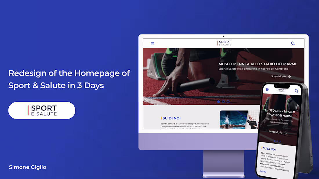 Cover image for Redesign Homepage Sport & Salute :: Behance