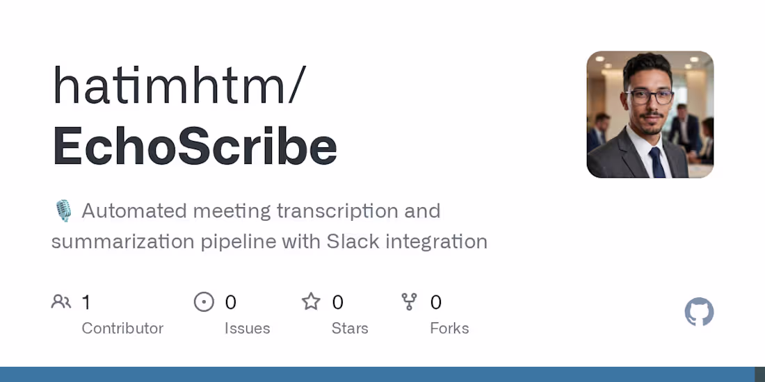 Cover image for EchoScribe Development: Automated Meeting Transcription Tool