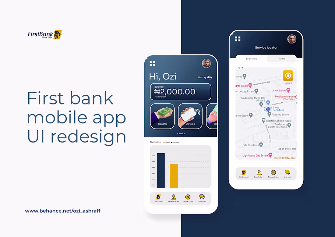 Cover image for First bank mobile app UI redesign