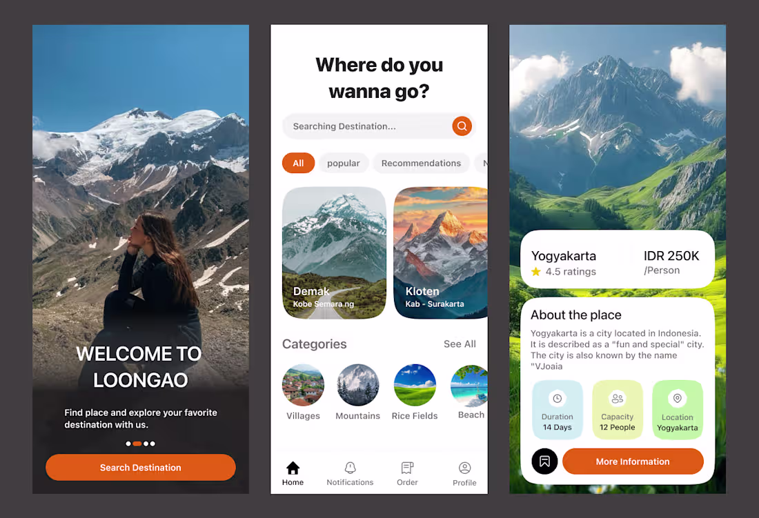 Cover image for Travel & Destination Booking Mobile