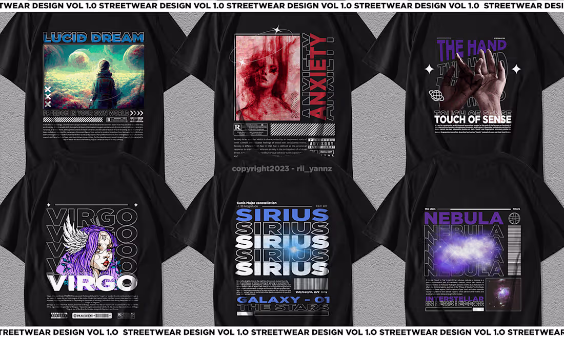 Cover image for Streetwear T-shirt Design Collection
