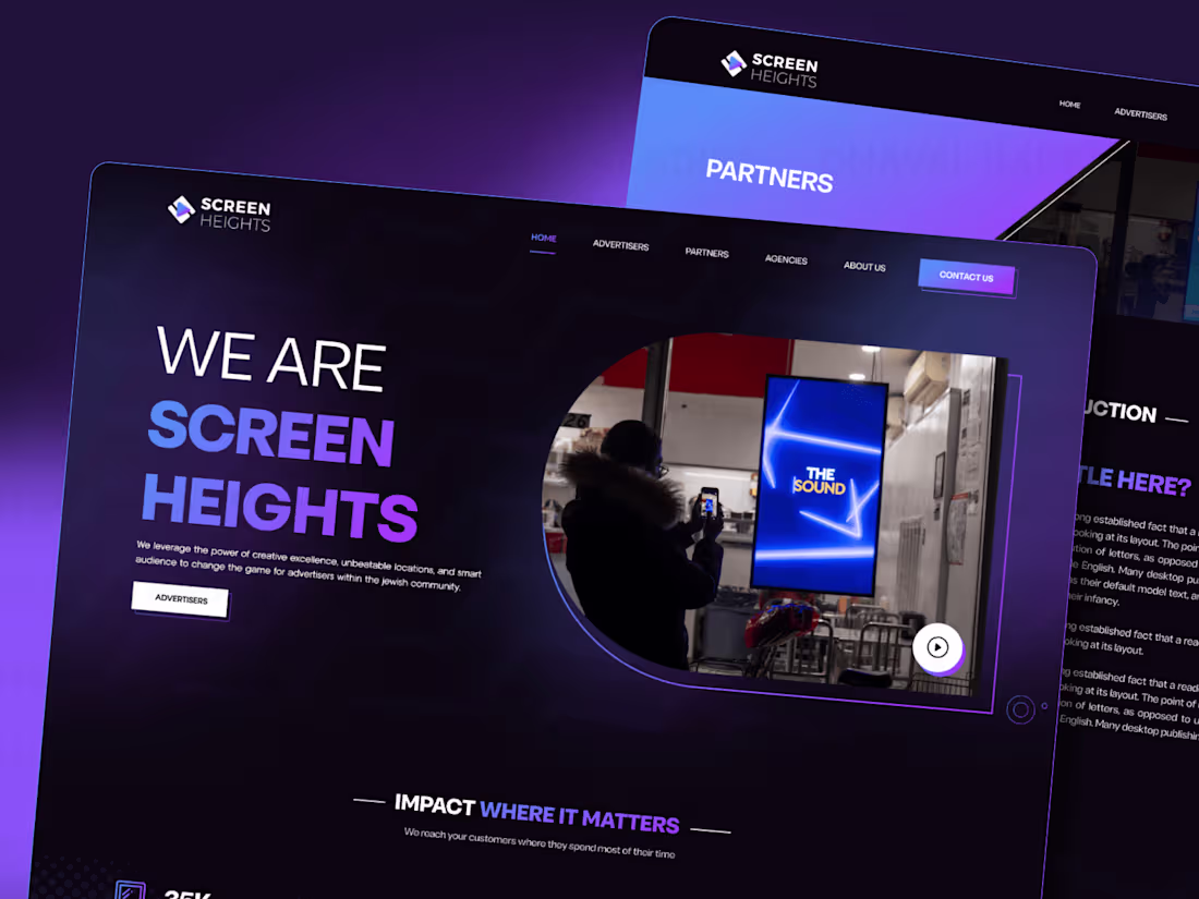 Cover image for Creative Advertisers Website UI/UX Design