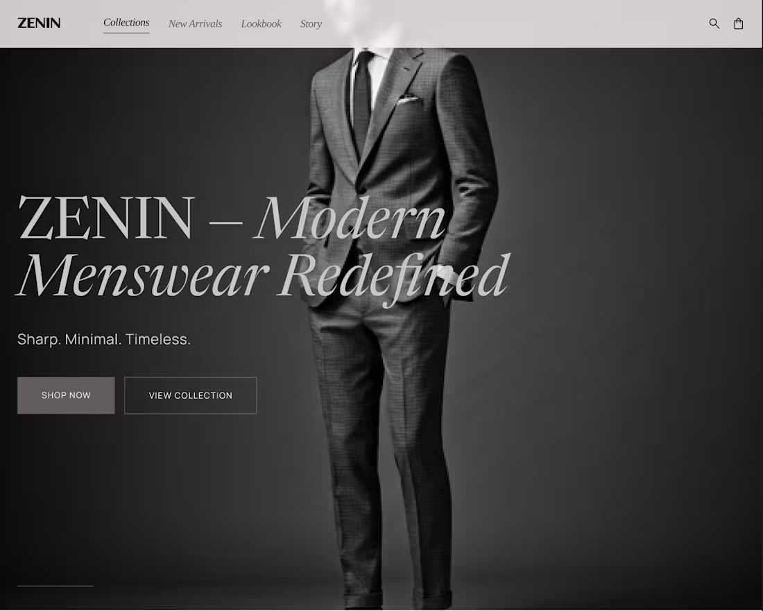 Cover image for A modern high-end men’s fashion