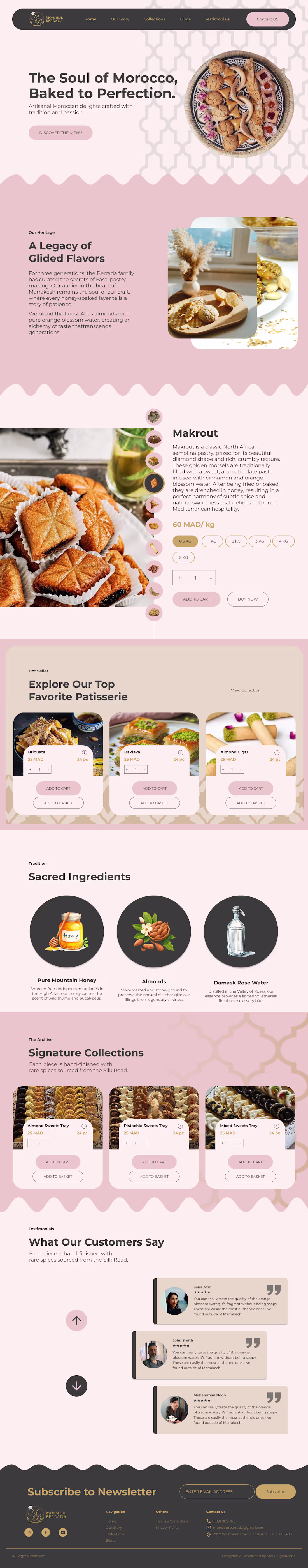 Cover image for A Moroccan Pastry Website