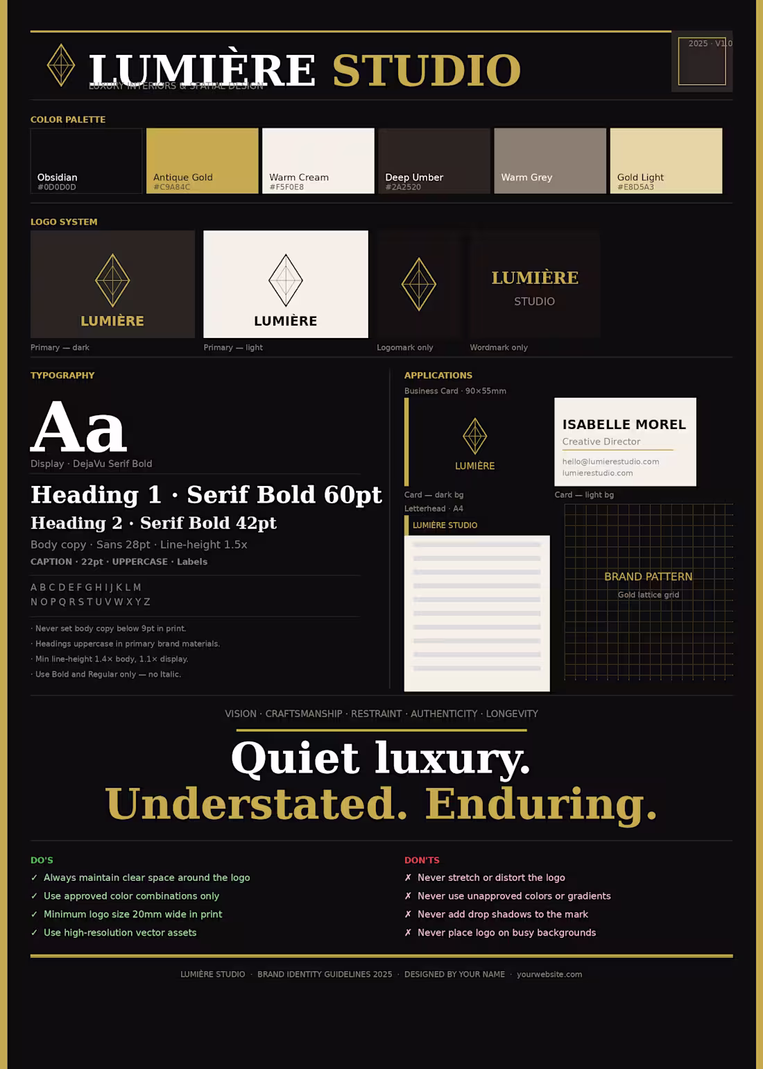 Cover image for A luxury brand identity package—Lumière