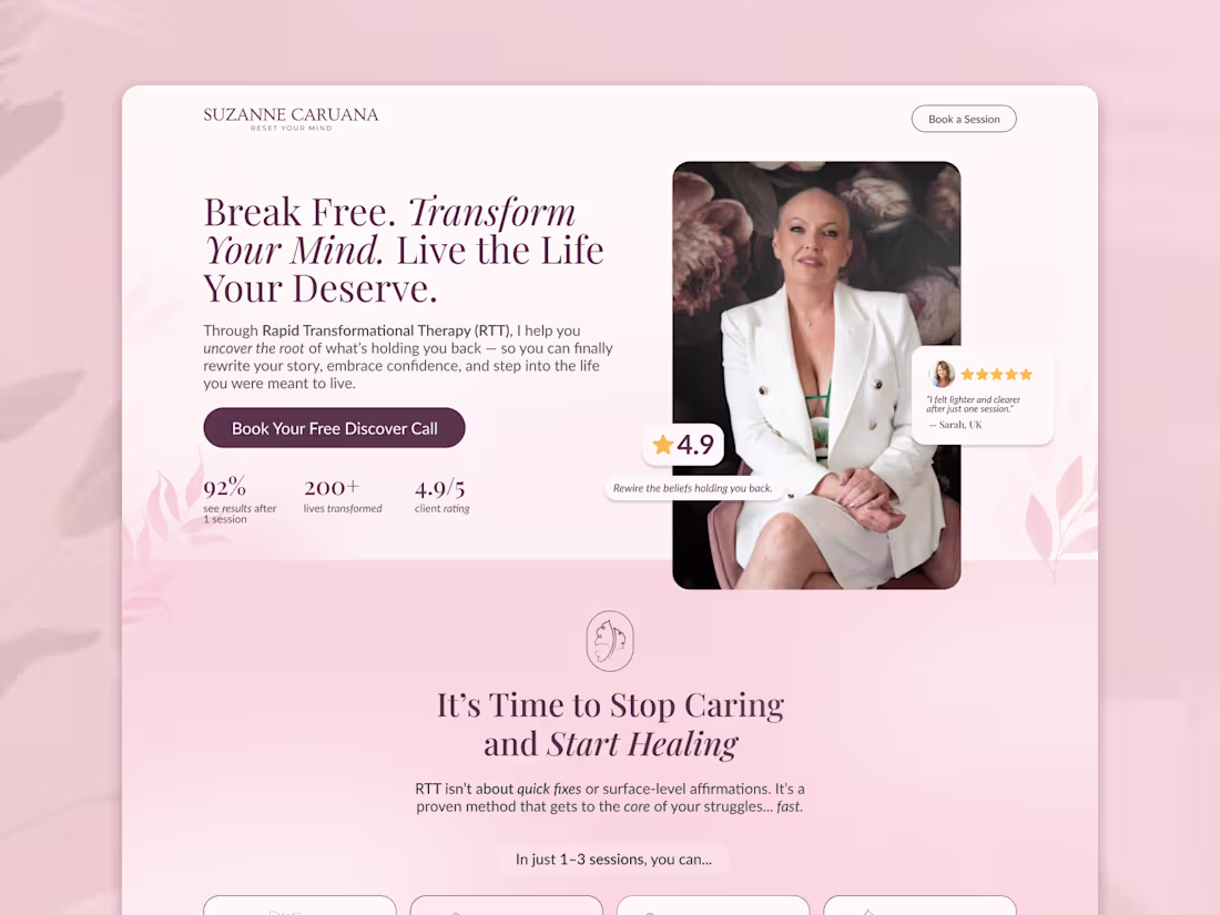 Cover image for Landing Page Design for RTT Service Business
