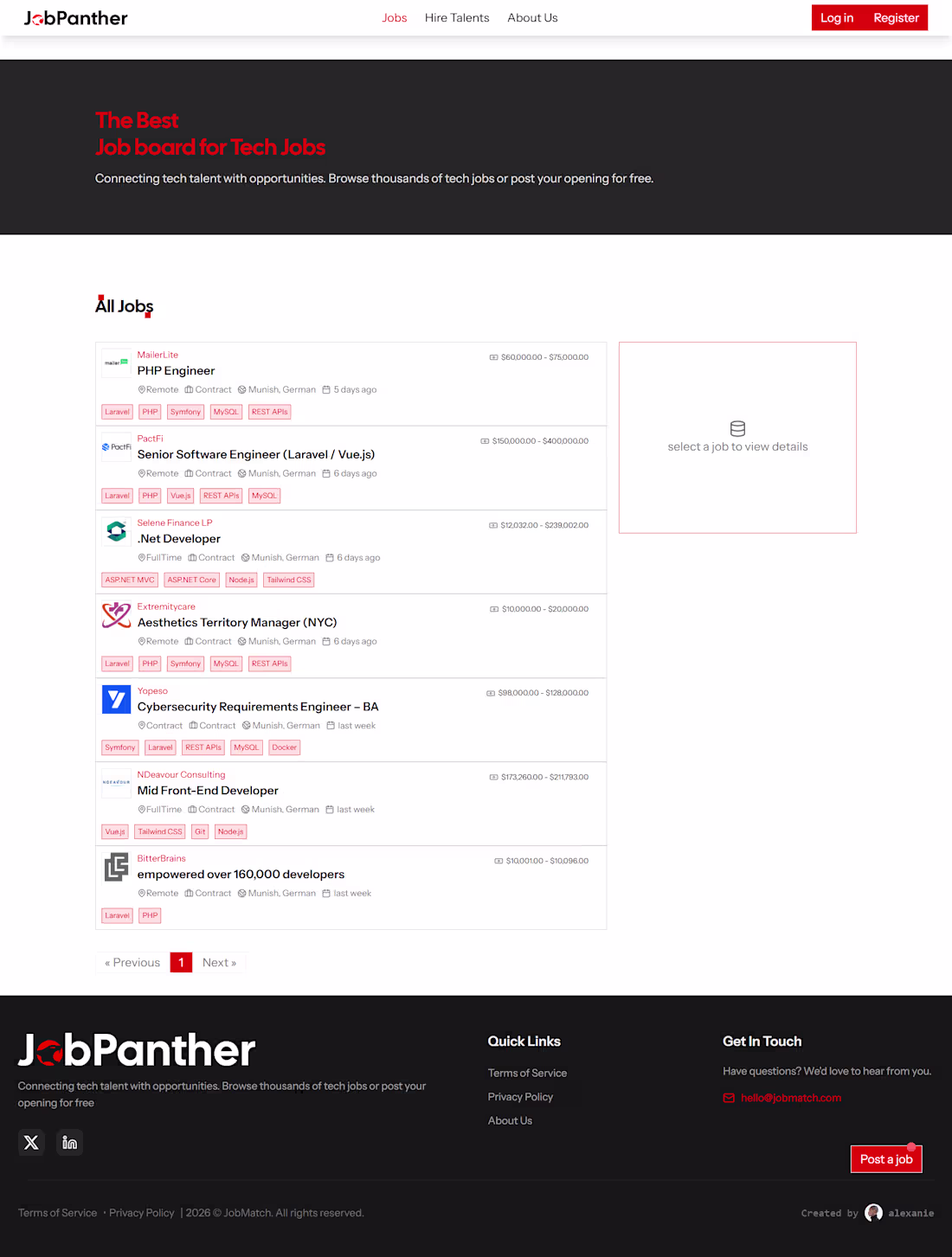Cover image for A Job Listing platform built with Laravel, Vue and MySQL - J...