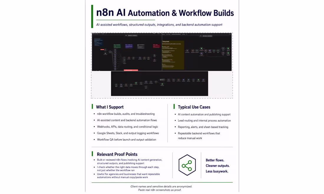 Cover image for n8n AI Workflow Automation