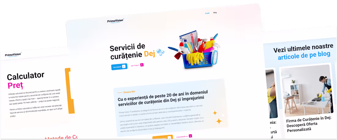 Cover image for Serviciicuratenidej.ro - Cleaning Services (SEO + Web dev.)