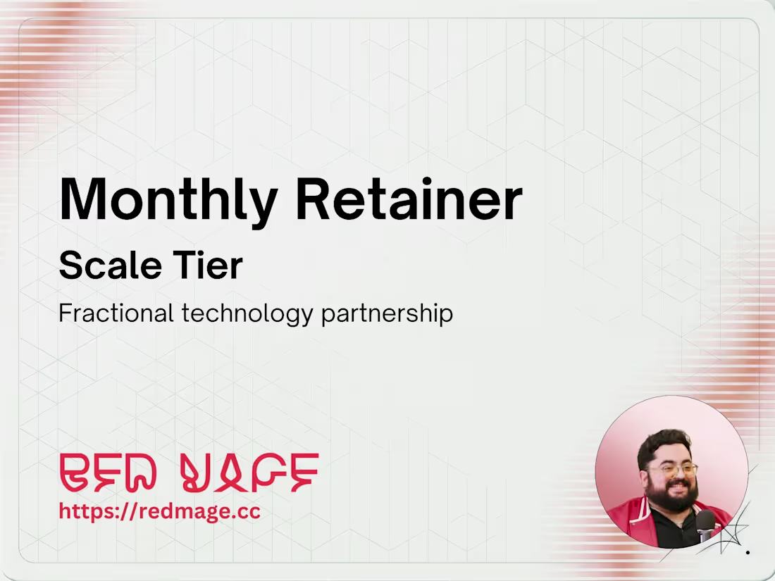 Cover image for Monthly Retainer – Scale