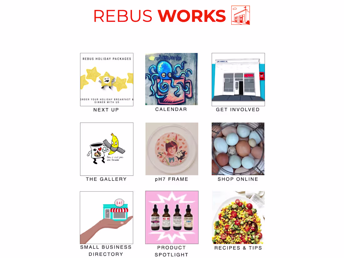 Cover image for Rebus Works Website