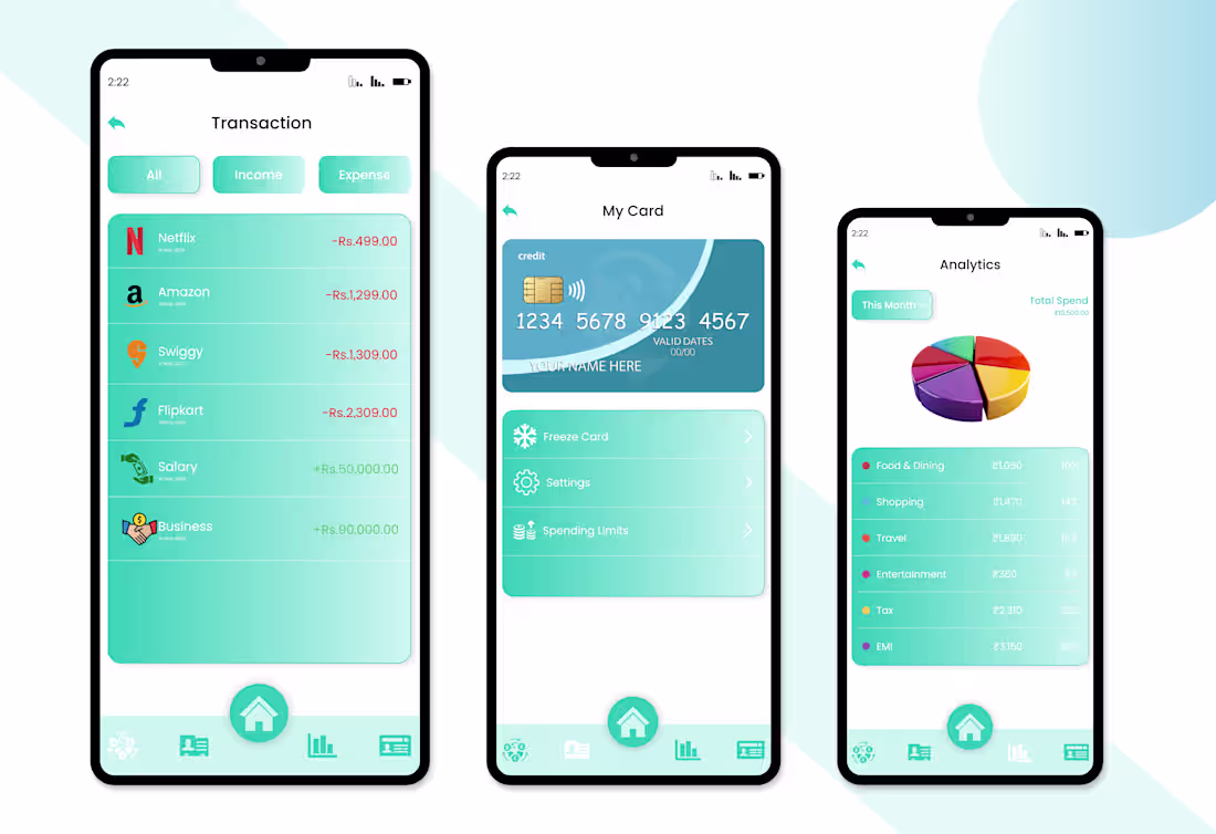 Cover image for Mobile Banking App UI (Clean
