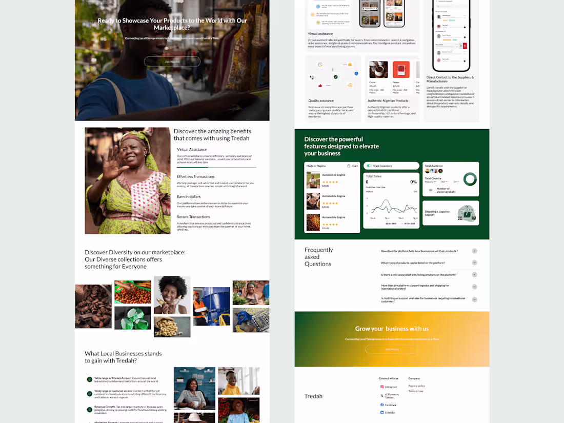 Cover image for Tredah Saas Landing Page