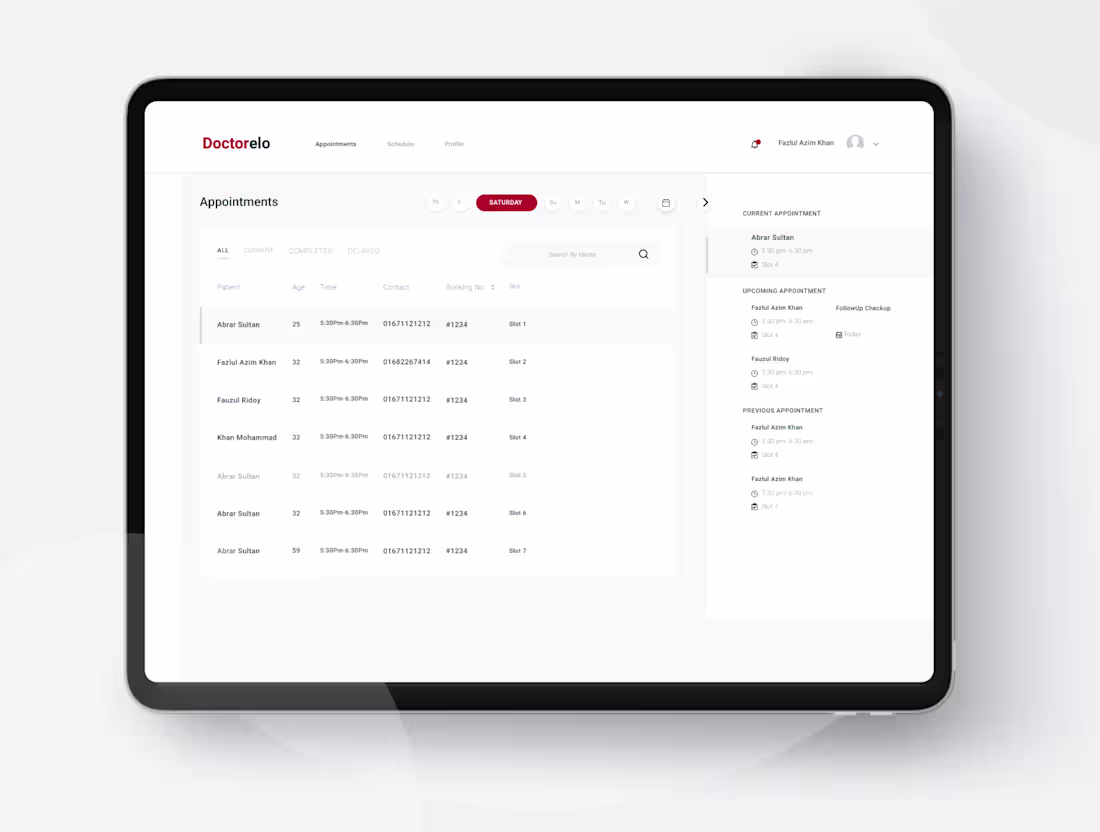 Cover image for Doctor Appointment Webapp Dashboard