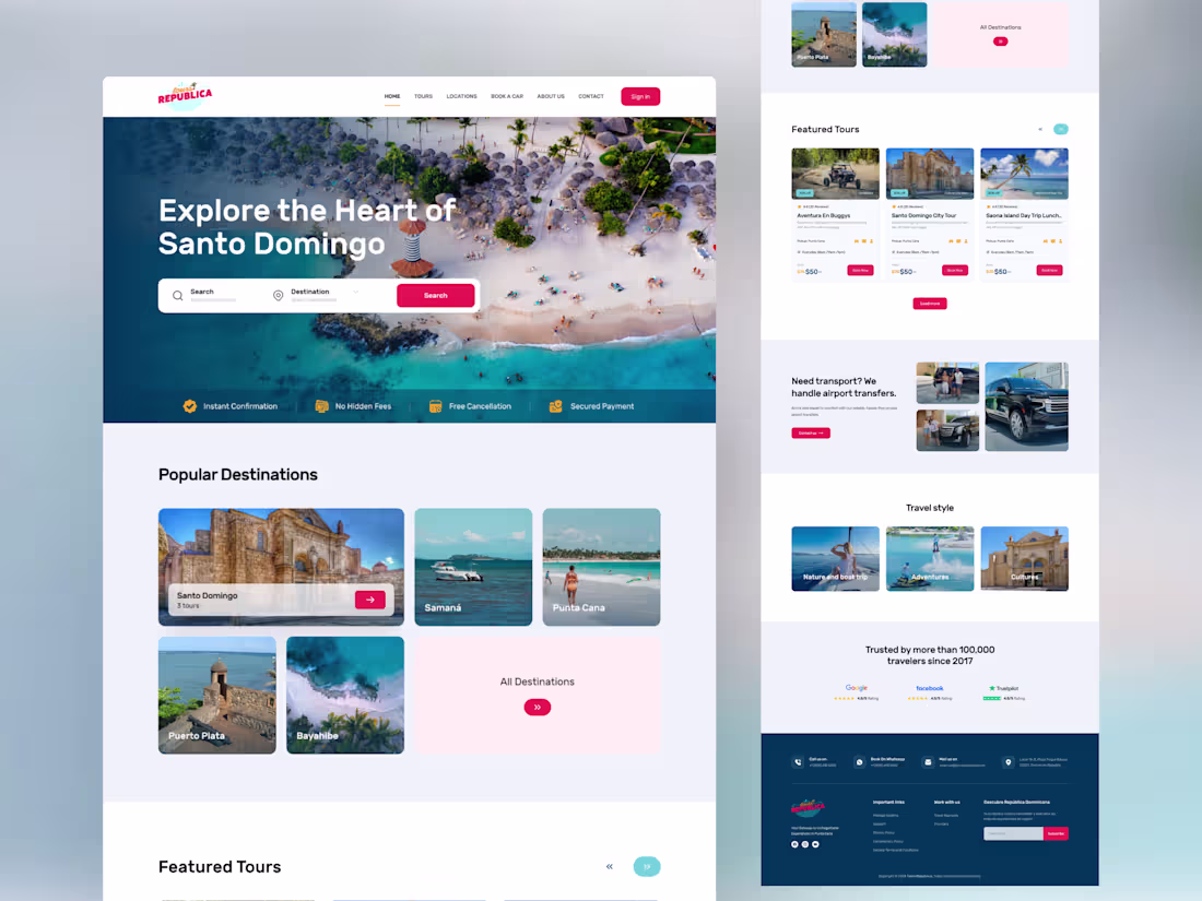 Cover image for Travel booking website design
