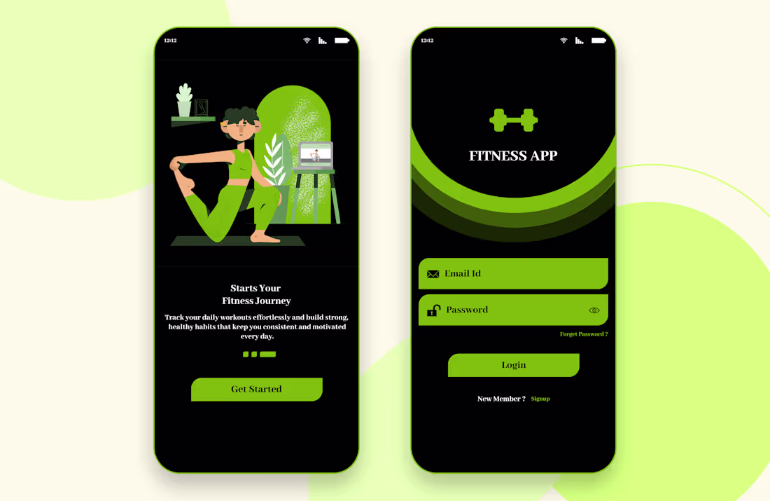 Cover image for Fitness App Onboarding & Login