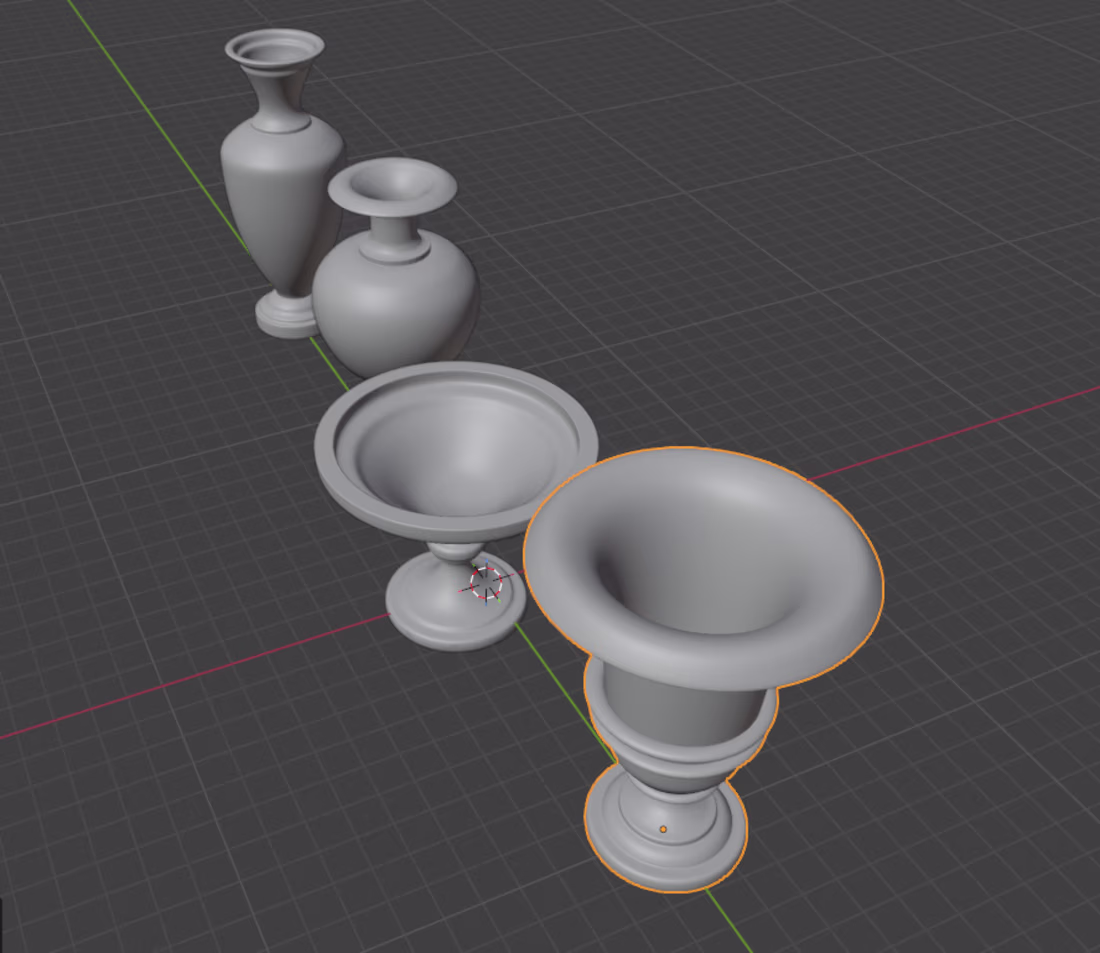 Cover image for Simple High poly ornate Vases
