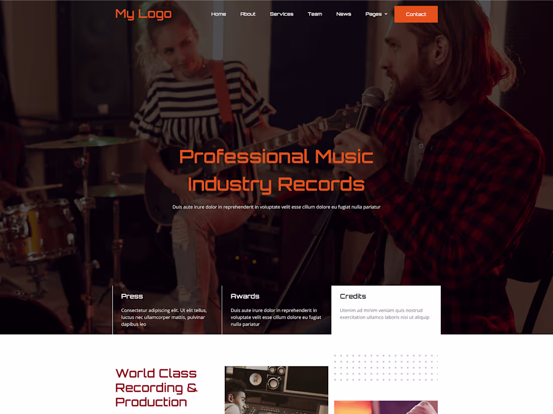 Cover image for Vibrant Website UI Design for Music & Recording Studios