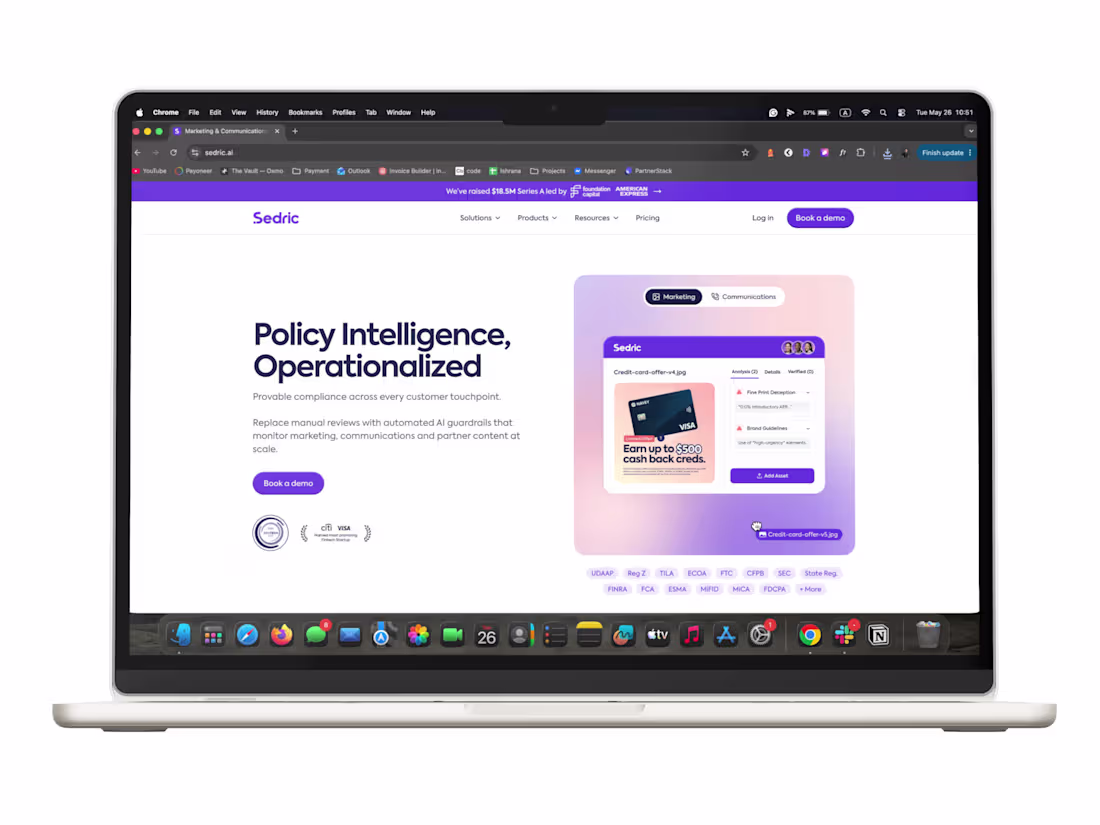 Cover image for Marketing & Communications Compliance AI | Sedric